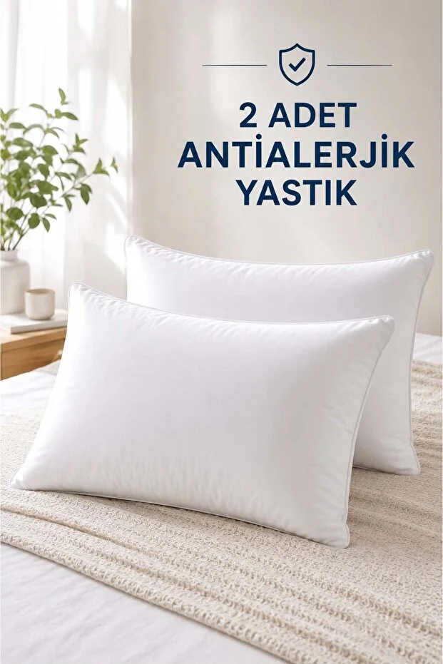 2'li Antialerjik Silikon Yastık | 800 Gram 2'li Antialerjik Silikon Yastık | 800 Gram